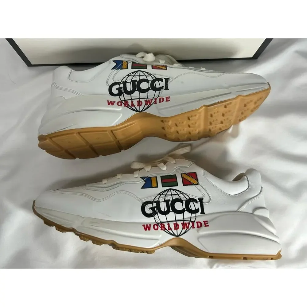Gucci Rhyton Worldwide Sneakers Men's Size 12 SPB-SAL (344197)